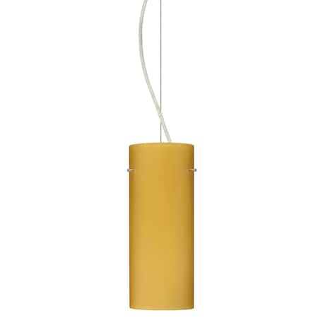 Stilo 10 Cord Pendant, Vanilla Matte, Satin Nickel Finish, 1x100W Incandescent